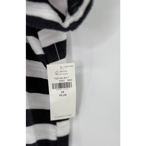 NWT Old Navy Plus Size Striped Skin-Knit T-Shirt Shift Dress 2x‎ Minimalist Boho - Picture 4 of 11